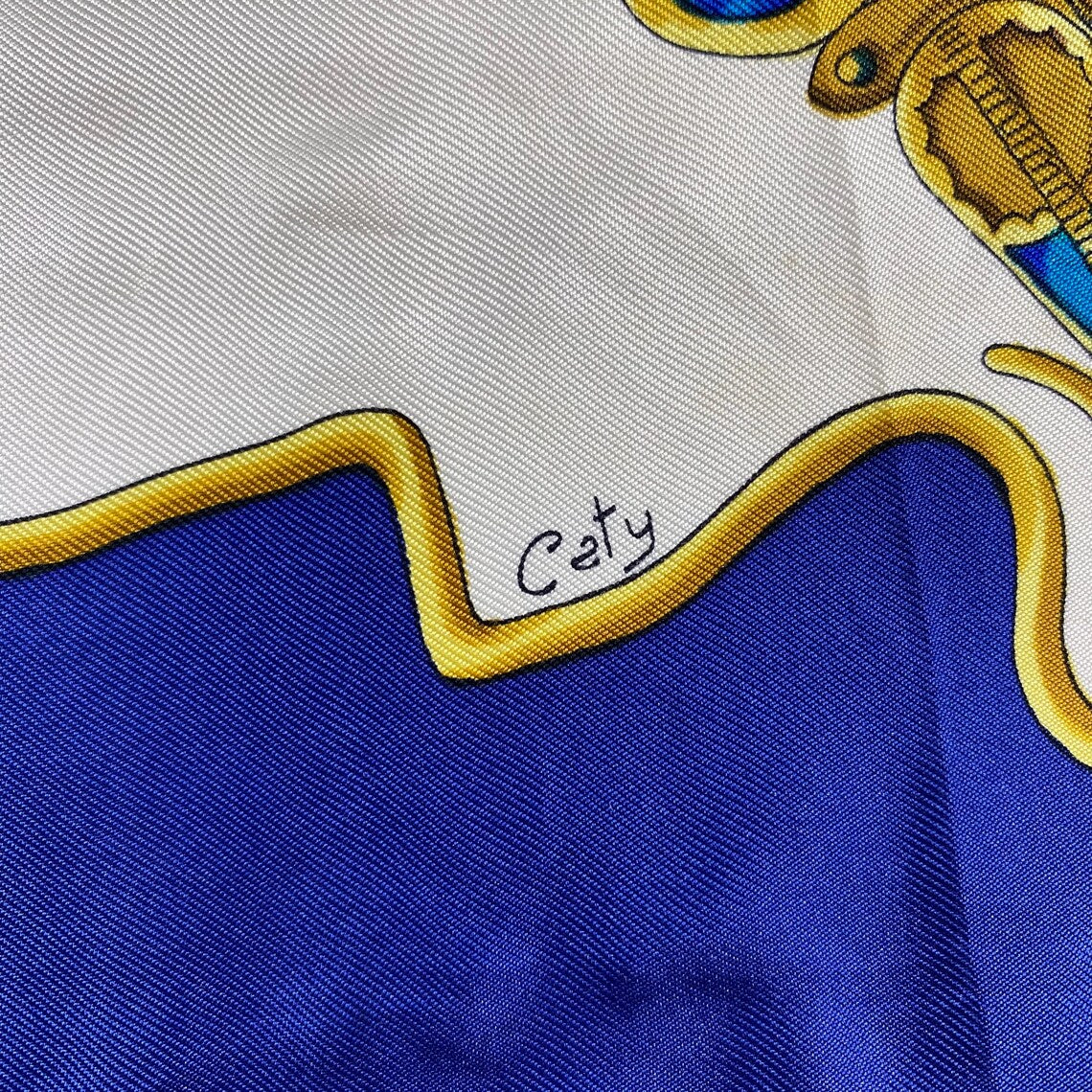 Vintage Hermès “Scarabées et Pectoraux” Silk Scarf