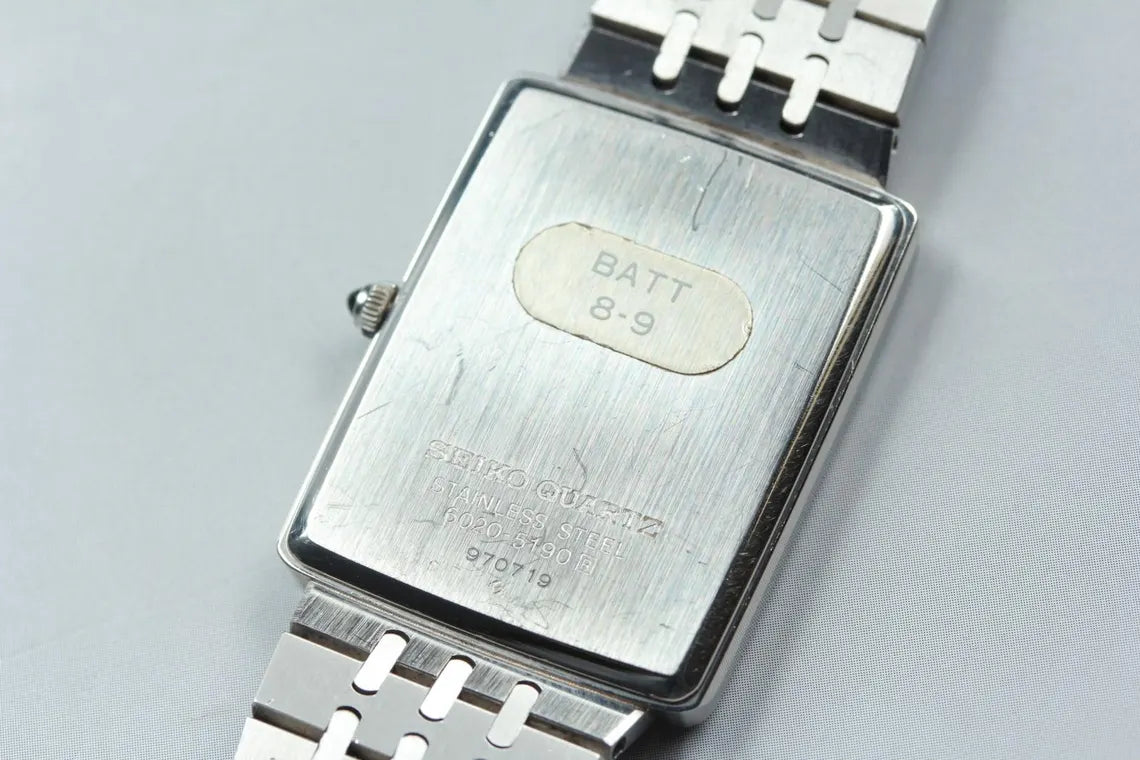 Vintage 1989 Seiko Credor 6020-5190 Tank Rectangle Quartz Watch — Near Mint