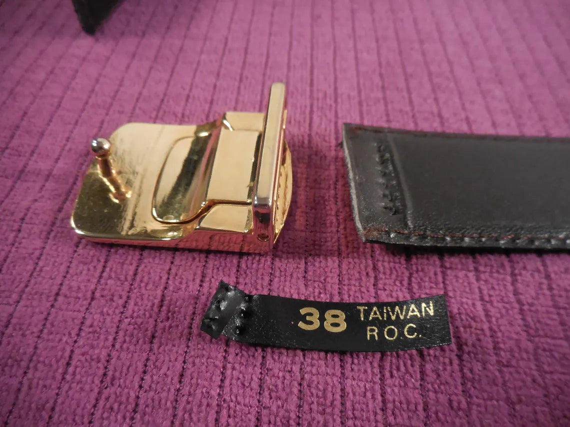 Yves Saint Laurent Reversible Black/Brown Leather Belt — Men's