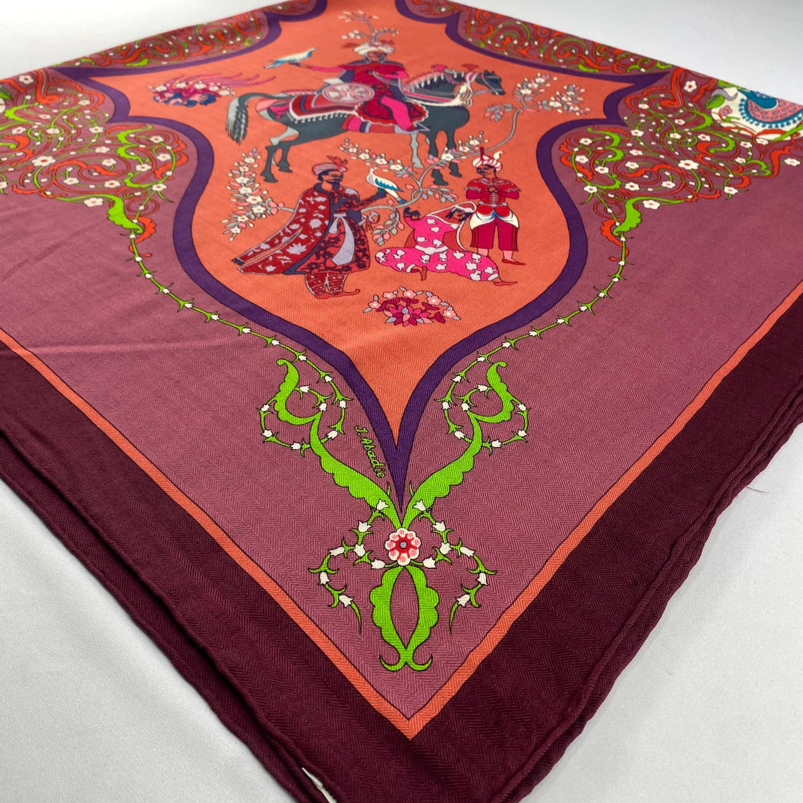 Vintage Hermès “Poésie Persane” Cashmere Scarf