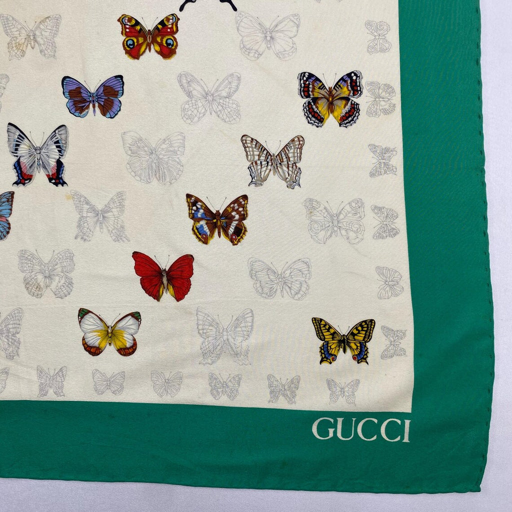 Vintage Gucci Silk Scarf / Muffler / Neck Scarf