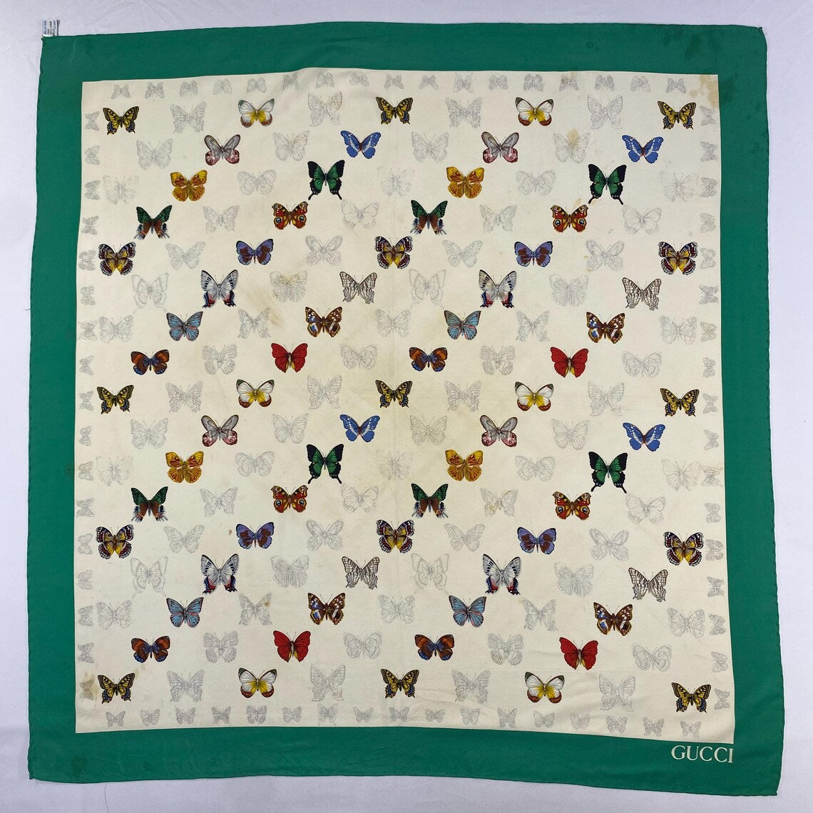 Vintage Gucci Silk Scarf / Muffler / Neck Scarf