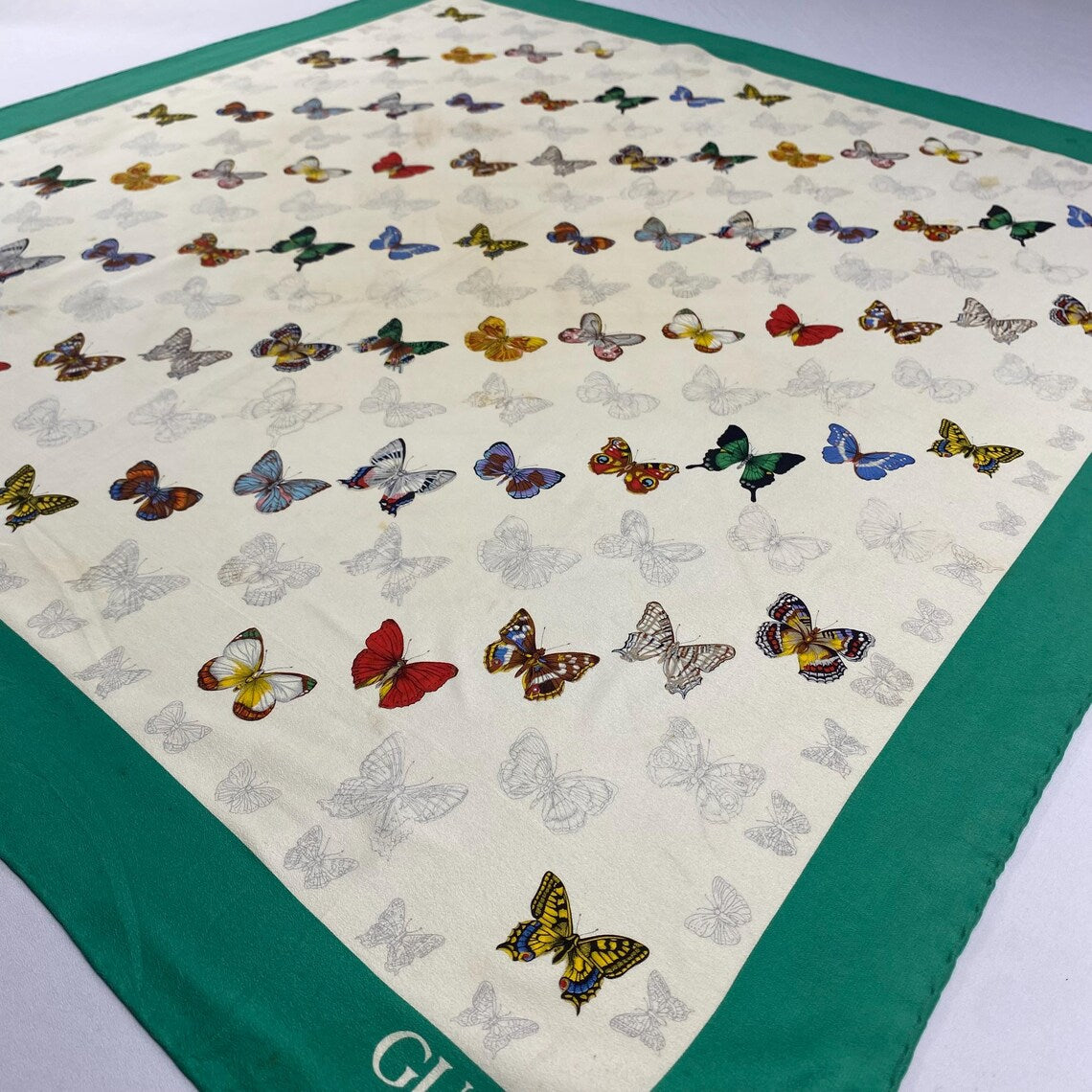 Vintage Gucci Silk Scarf / Muffler / Neck Scarf