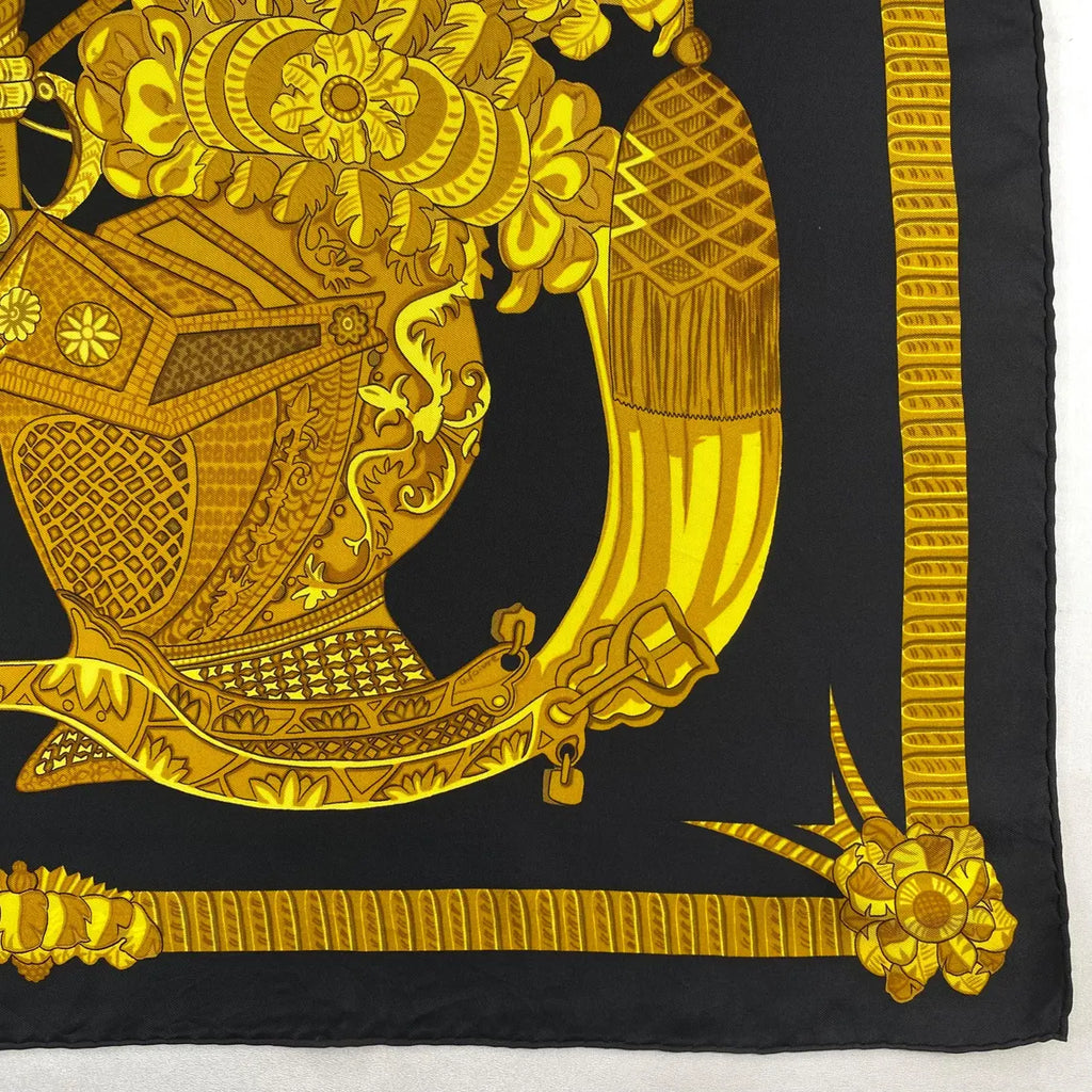 Vintage Hermès “Armets et Panaches” Silk Scarf