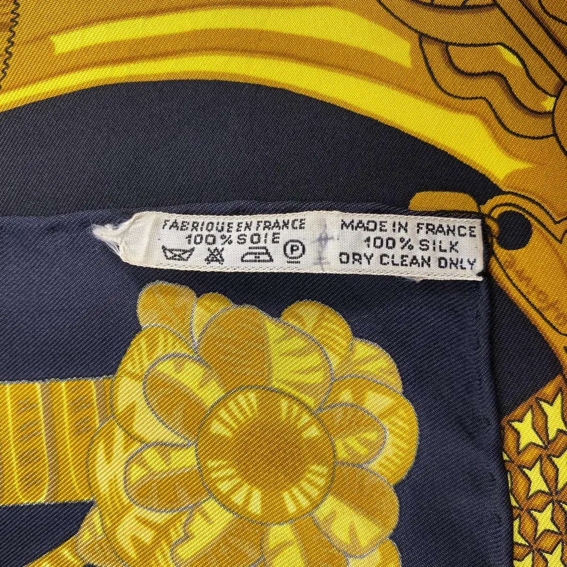Vintage Hermès “Armets et Panaches” Silk Scarf