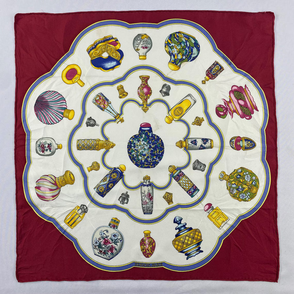 Vintage Hermès “Qu'Importe le Flacon” Silk Scarf