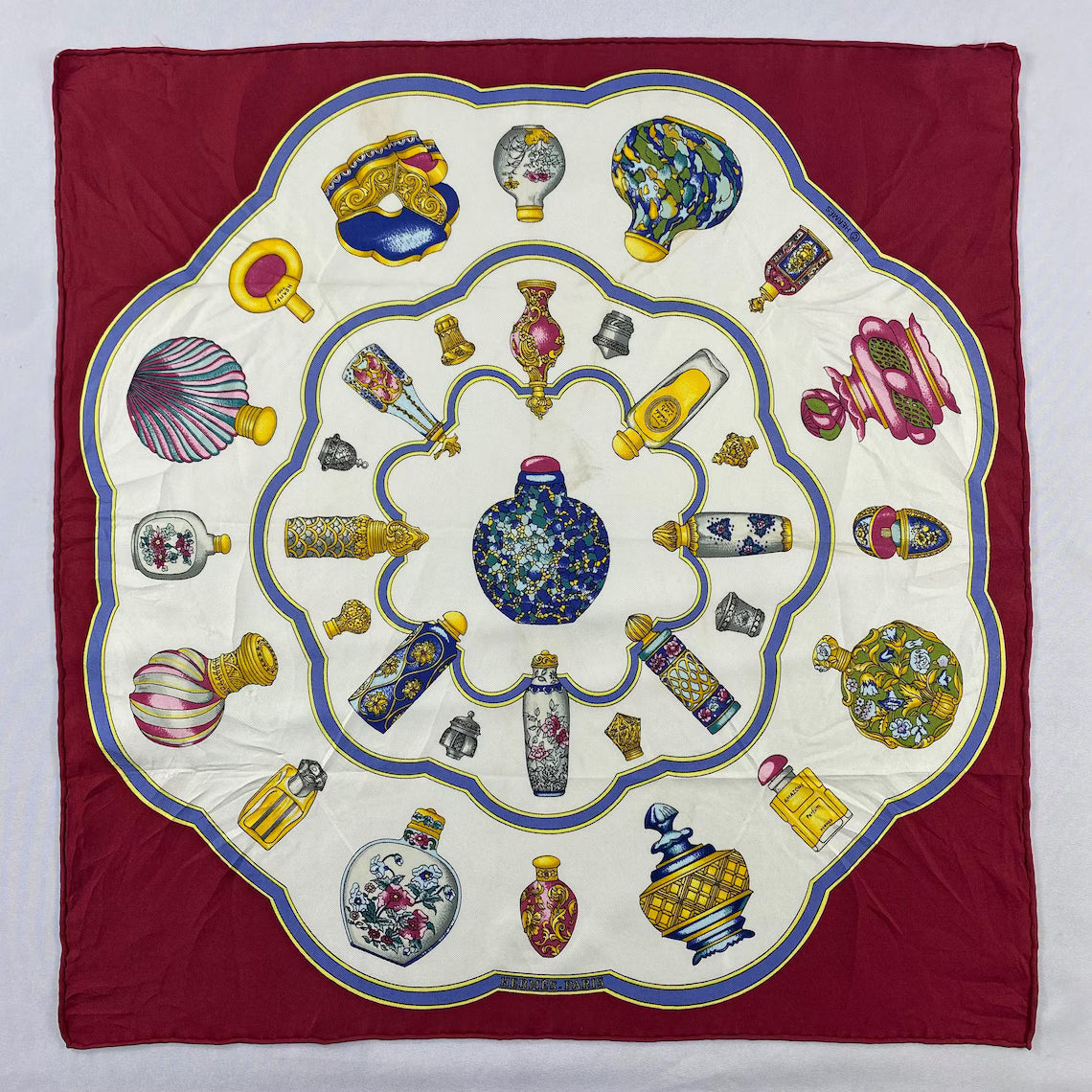 Vintage Hermès “Qu'Importe le Flacon” Silk Scarf